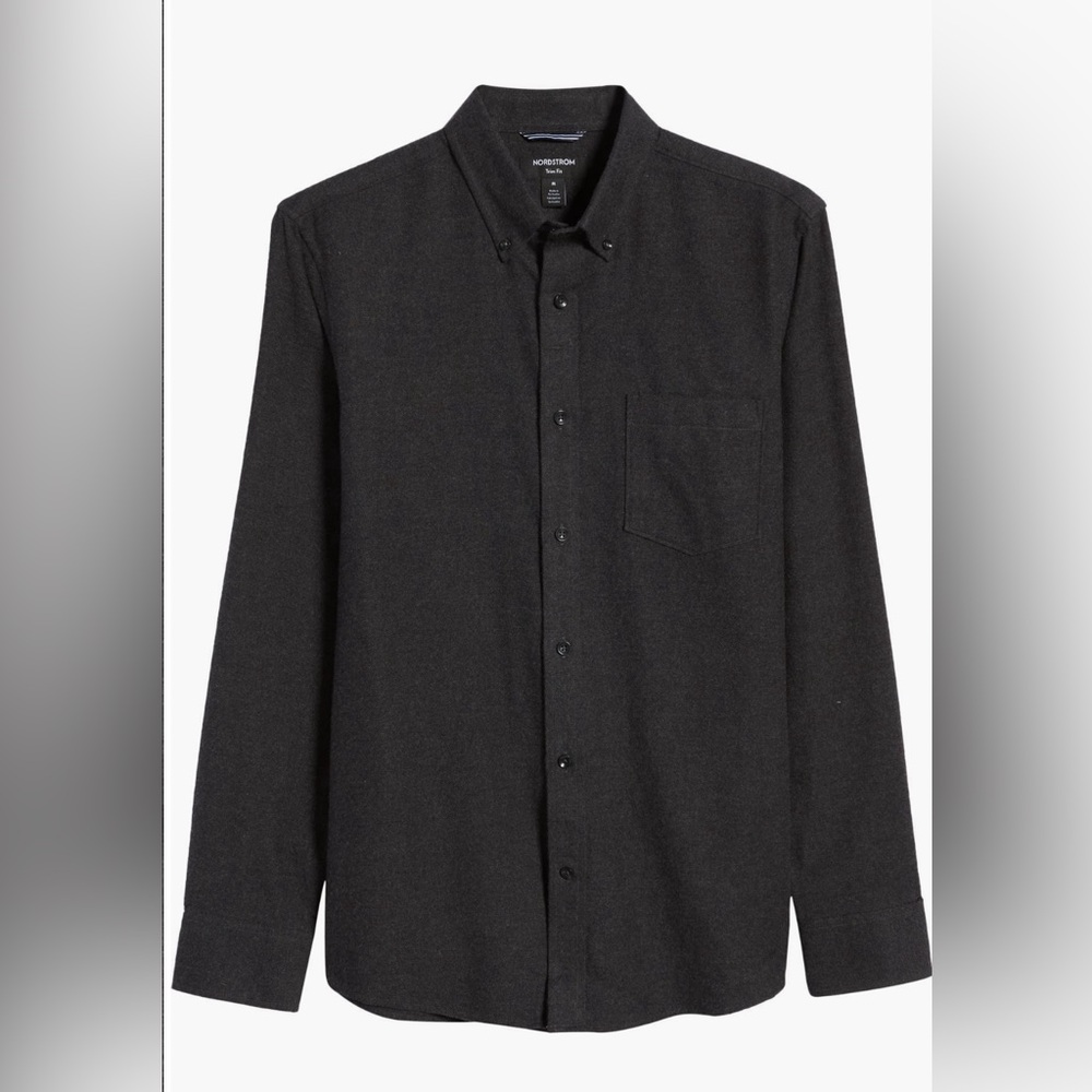 Nordstrom men’s trim fit flannel button-down shirt.size S